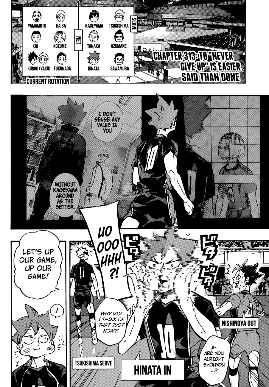 Haikyuu!!, Chapter 313 image 04
